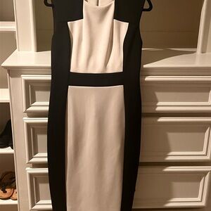 Elegant Black and Cream Dress